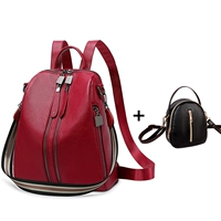 (Фавориты плюс покупка для бесплатных женских мешков) Wine Red Double Yebpper+Fashion Women's Sack