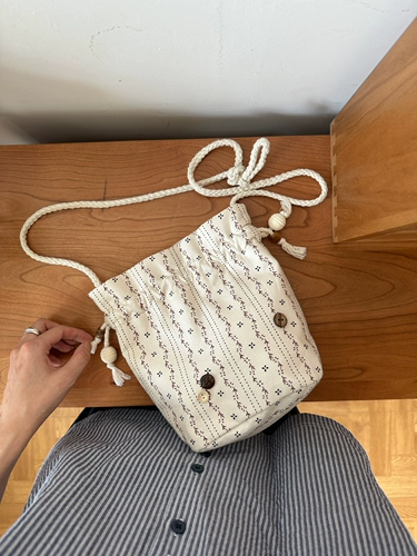 Белый чай, оригинальный мешочек, вместительная и большая сумка через плечо, тканевый мешок