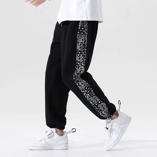 Спортивные штаны, трендовые летние тонкие повседневные брюки, свободный крой, большой размер