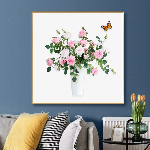 Вышивка кросс -вышивка Rose Cross 2022 New 2023 Living Room Line Emelcodery Маленькие кусочки простые спальни ресторан