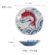 Phong cách Nhật Bản vẽ tay underglaze gốm sứ bộ đồ ăn biển bream hộ gia đình bát cơm phở bát đĩa hương vị đĩa ăn tối đĩa cá - Đồ ăn tối