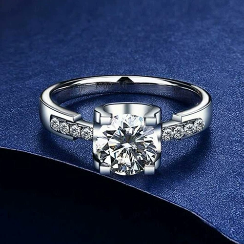 Платиновое импортное классическое брендовое обручальное кольцо, 18 карат