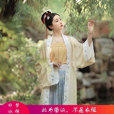 taobao agent 1093#Non -dream paper -like improvement Hanfu Song wipes daily cutting samples (excluding pleated skirt）
