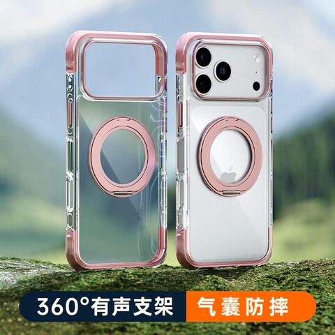 MagSafe Clear Bumper Stand With Metal Buttons – Pro/Plus/Max/Air – 17, 16, 15, 14, 13, 12 iPhone Case
