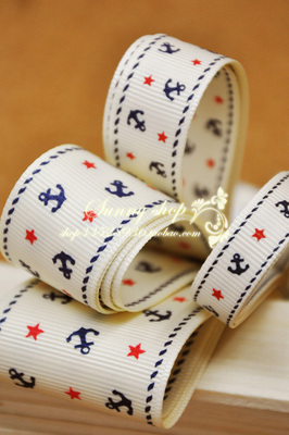 taobao agent Light rice yellow sea anchor naval wind tattoo woven woven belt DIY handmade material HB121031001