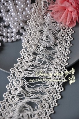 taobao agent 9cm wide rice white silk light water -soluble lace lace HB12061303 2 yuan/meter
