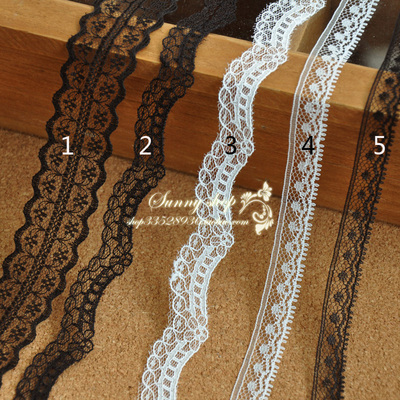 taobao agent A variety of rice white black thin lace narrow lace HB13071113 (1 piece = 10 meters)
