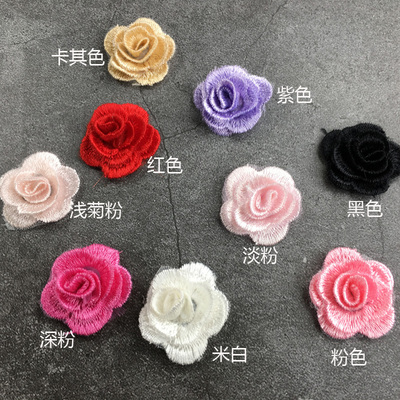 taobao agent Clothing fabric auxiliary material three -layer European roots rose cloth stickers PJ16051201 1.8 yuan/Duo