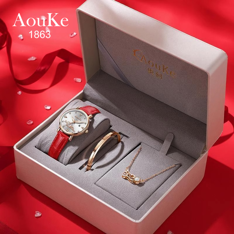 AOUKE/奥刻手表女款2023新款轻奢小众学生商务经典时尚满天星腕表