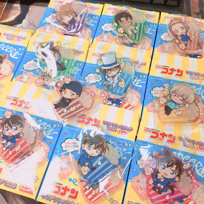 taobao agent The Japanese version of the spot fighting group detective Conan Q version of the popcorn folder type badge New One Lan Kidd Show