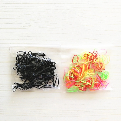 taobao agent BJD/SD doll wig rubber band black color candy color small rubber bands of about 100 per bag