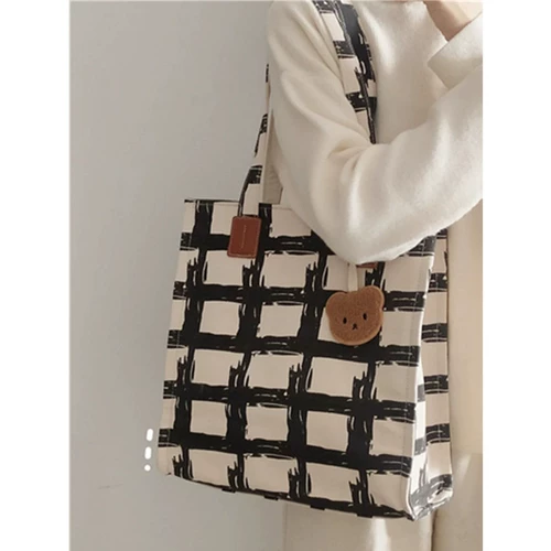 Вместительный и большой шоппер, сумка на одно плечо, 2023, в корейском стиле