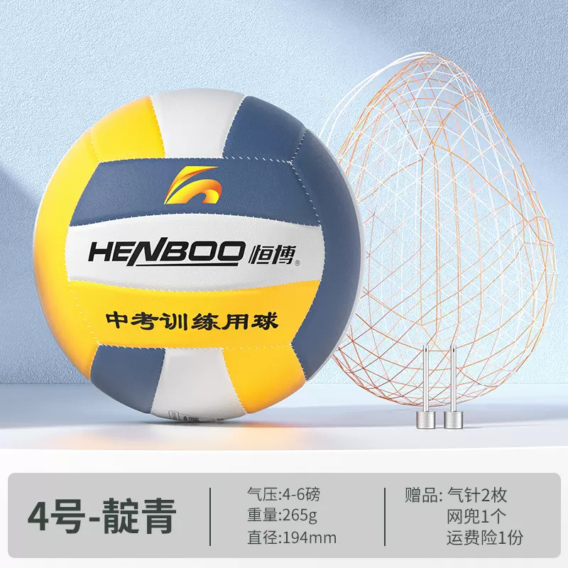 Henboo 恒博 中考学生专用排球 9.8起包邮（￥24.8-15）赠气针2枚+网兜1个