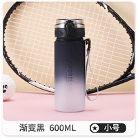 Запрыгивающая модель [градиент черный 600 мл] + чайная перегородка + чашка кисть