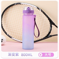 Запрыгивающая модель [градиент фиолетовый 800 мл] + чайная перегородка + чашка щетка