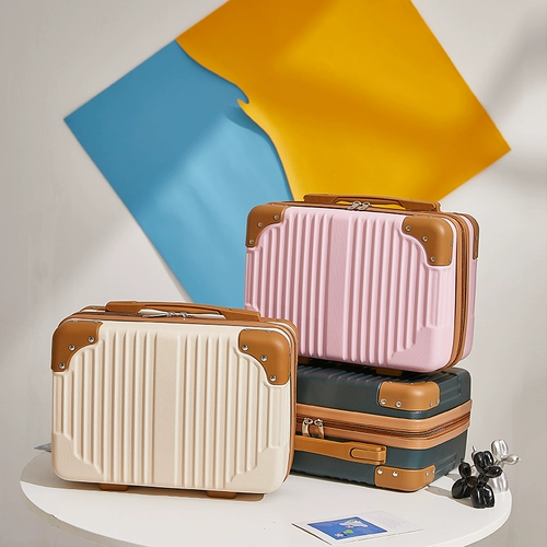 Ретро портативный чемодан в стиле древности, маленькая косметичка для путешествий, ящик для хранения, 14 дюймов