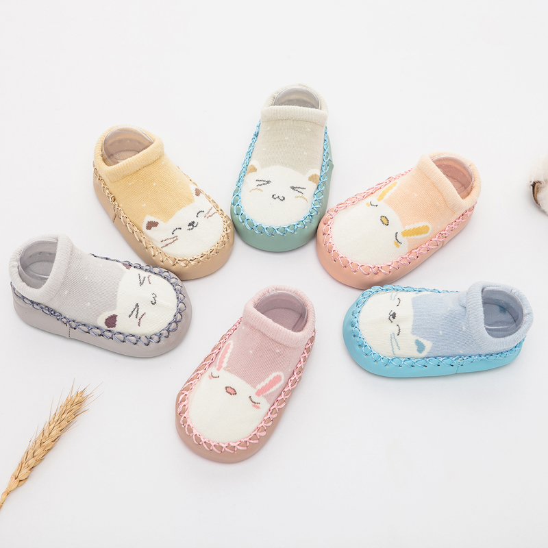 春秋宝宝地板袜婴儿袜子鞋袜0-1岁儿童学步袜防滑袜套软底早教袜
