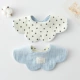 Royal Blue Sky Blue/Black Polka Dots Letals