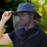 Шапка, уличная солнцезащитная шляпа, средство от комаров для скалозалания на солнечной энергии, маска