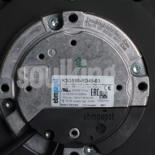 Подлинный EBMPAPST Импортированный K3G190-RD45-03 200-240V 169W M3G55-CF Центробежный ветер