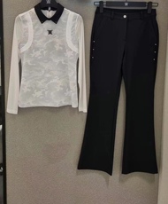 Кожа одежды 24夏季anew高尔夫服装女士休闲长裤微喇运动简约百搭裤子韩国代购