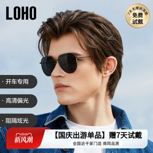 男款太阳镜 开车专用 防炫光 偏光 蛤蟆镜