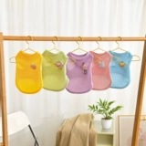 ПЭТ лето прохладный дышащий маленький жилет кошка и одежда для собак Pet waffle macaron color simple citp