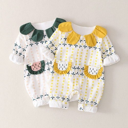 Демисезонное боди для раннего возраста для выхода на улицу для девочек для принцессы для новорожденных, осеннее, популярно в интернете