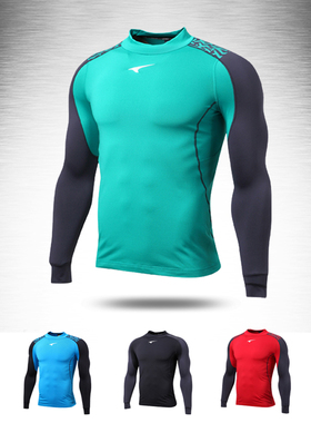 正品锐克男款运动长袖弹力紧身衣 健身跑步训练内衣足球服 j06509