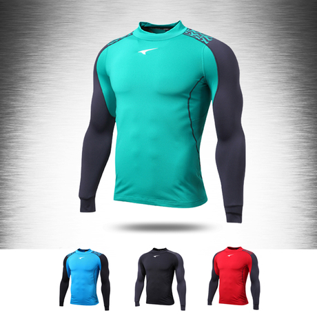 ucan锐克新款训练紧身衣打底长袖加厚磨毛布保暖衣足球服 j06306