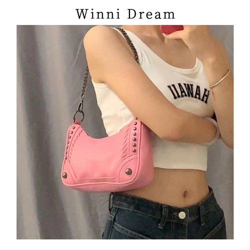 Цепь, летняя модная небольшая сумка на одно плечо, сумка через плечо, на цепочке, 2023