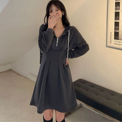 taobao agent Keep warm dress, demi-season mini-skirt, hat with hood, clothing, plus size, for transsexuals