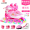 Сказочная версия Розовый восьмиколесный полный флэш + шлем + шлем + колёсная сумка + крылышко + подарочный пакет
