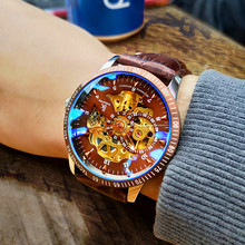 韩版潮流阿帕奇男士手表钢带全自动机械表氚气手表男防水镂空腕表