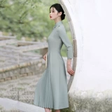 Весеннее ципао, легкий ретро лонгслив, платье, 2024 года, светлый стиль