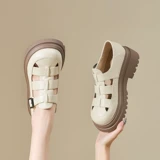 Туфли, лоферы, обувь на высоком каблуке в английском стиле на платформе для кожаной обуви, в британском стиле, мягкая подошва