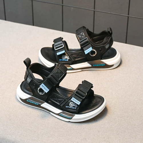 Детские летние сандалии, детская пляжная пляжная обувь для мальчиков, коллекция 2022, в корейском стиле, подходит для подростков, мягкая подошва