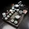 Bộ ấm trà bàn trà kung fu hoàn toàn tự động tất cả trong một cho phòng khách gia đình Bộ khay trà cao cấp trà biển ấm trà điện giá rẻ Bàn trà điện