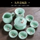 Xiangye Celadon Kung Fu Bộ trà Home Home Cá Văn phòng Hoàn thành Kung Fu Bộ ấm trà bằng gốm Cup Cover Tea Tea - Trà sứ