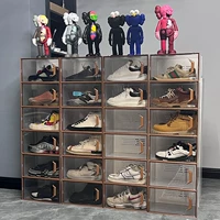 Пластиковая коробка для хранения для хранения обуви прозрачная шкаф для обуви