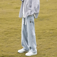 Светлый белый синий (свободная талия)