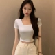 【Белый 】【 Лето удобная ткань Женская одежда/летние наряды OOTD/специально красивые топы талии/уникальные красивые маленькие топы/популярная женская одежда этого года/BM/Пот/Корейские хиты/уникальные и красивые маленькие топы】