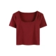 [бордовый красный] [летняя удобная женская одежда из ткани/летняя одежда/особенно красивый топ с узкой талией/уникальный и красивый маленький топ/популярная женская одежда этого года/BM/блузка/горячий корейский стиль/уникальный и красивый маленький топ]