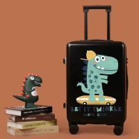 Скейтборд, черный динозавр