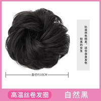 Высокоэлементный шелковый вьющий круг волос [натуральный черный]