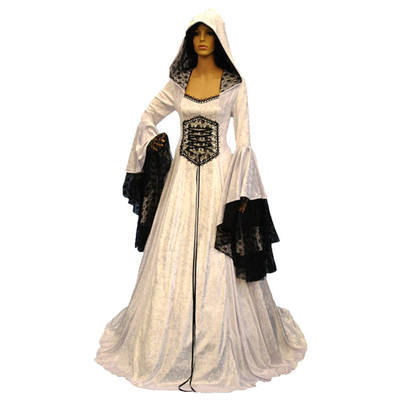 taobao agent Fitted lace brace, megaphone with hood, long skirt, cosplay, drawstring