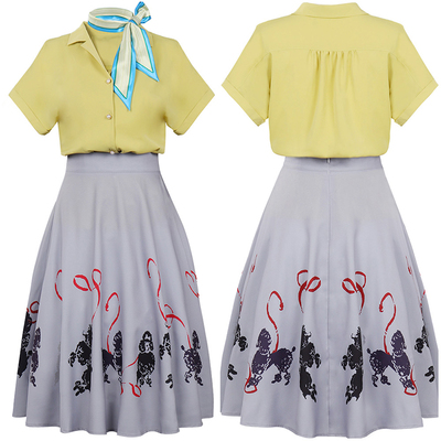 taobao agent COSPLAYSKY 1950s in Pucin Skirt Set Original Character Playing Cosplay Costume Daily