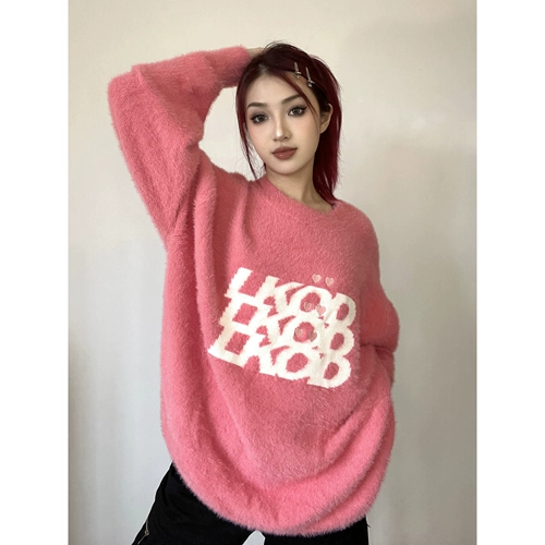 Демисезонный свитер подходит для мужчин и женщин для влюбленных, трикотажный лонгслив, круглый воротник