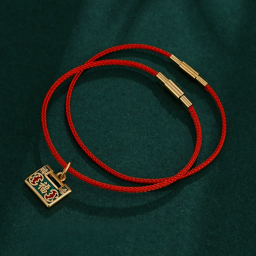 Оберег на день рождения для влюбленных подходит для мужчин и женщин, браслет из красной нити, минималистичный браслет с одной бусиной, стальная проволка с бусинами, простой и элегантный дизайн