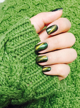 s-106 黑银饰 异域风情 成品20片光疗美甲 假指甲 高端甲片贴片